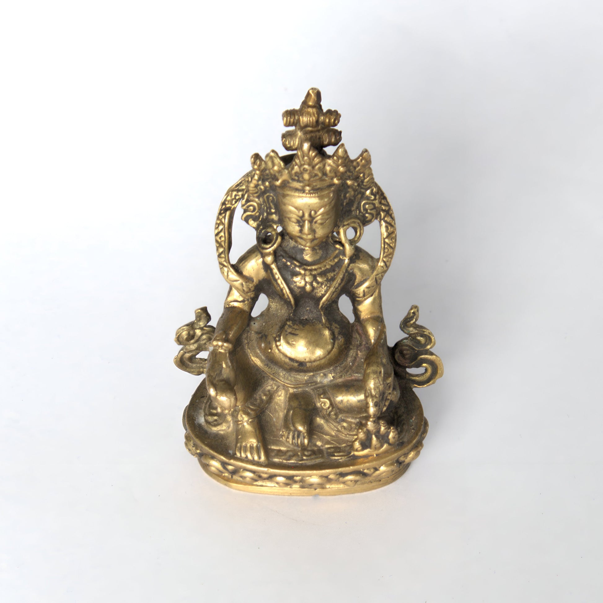 Brass Kuber Statue: Handcrafted Hindu God of Wealth