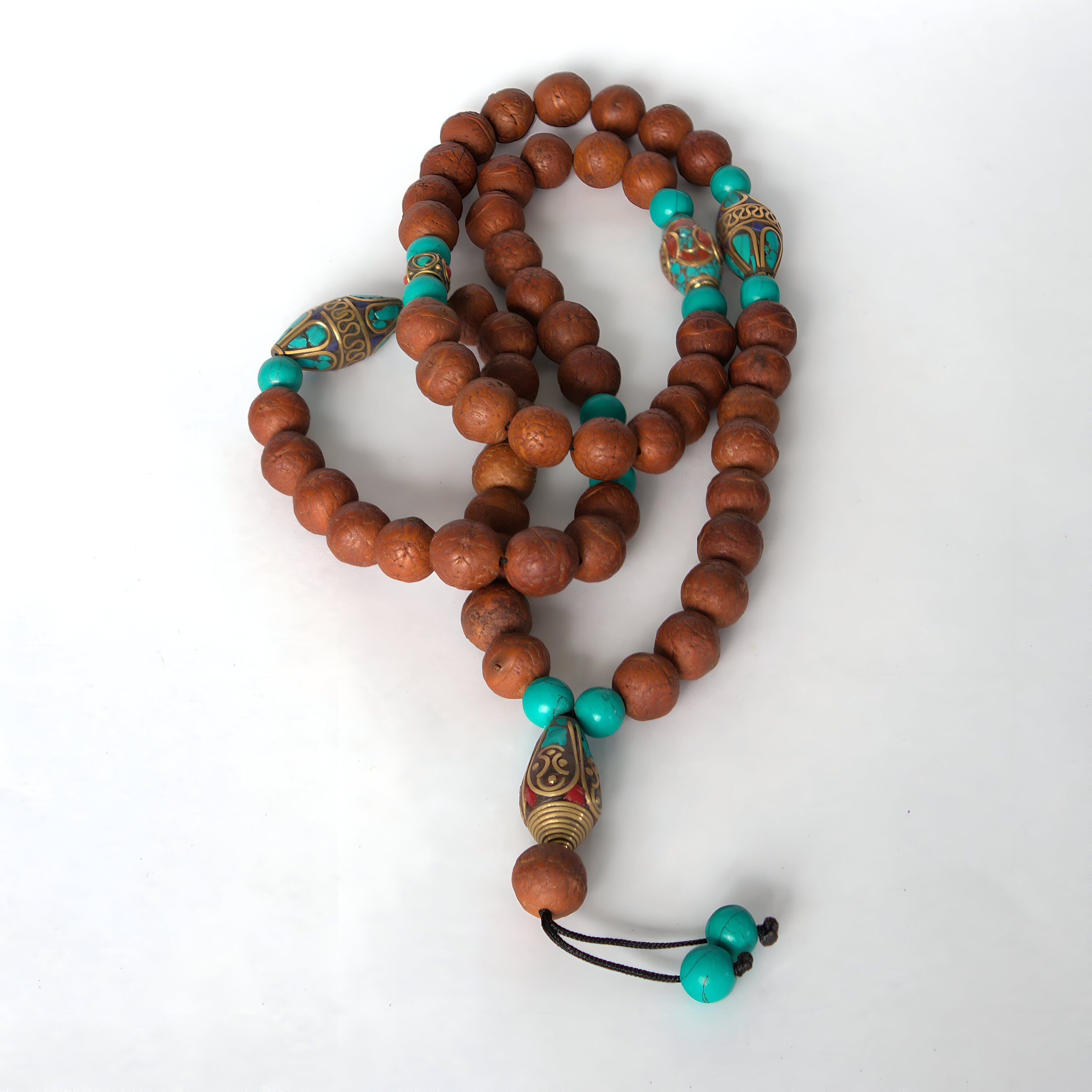 Tibetan Buddha Chitta Mala Necklace: Buddhist Prayer Beads