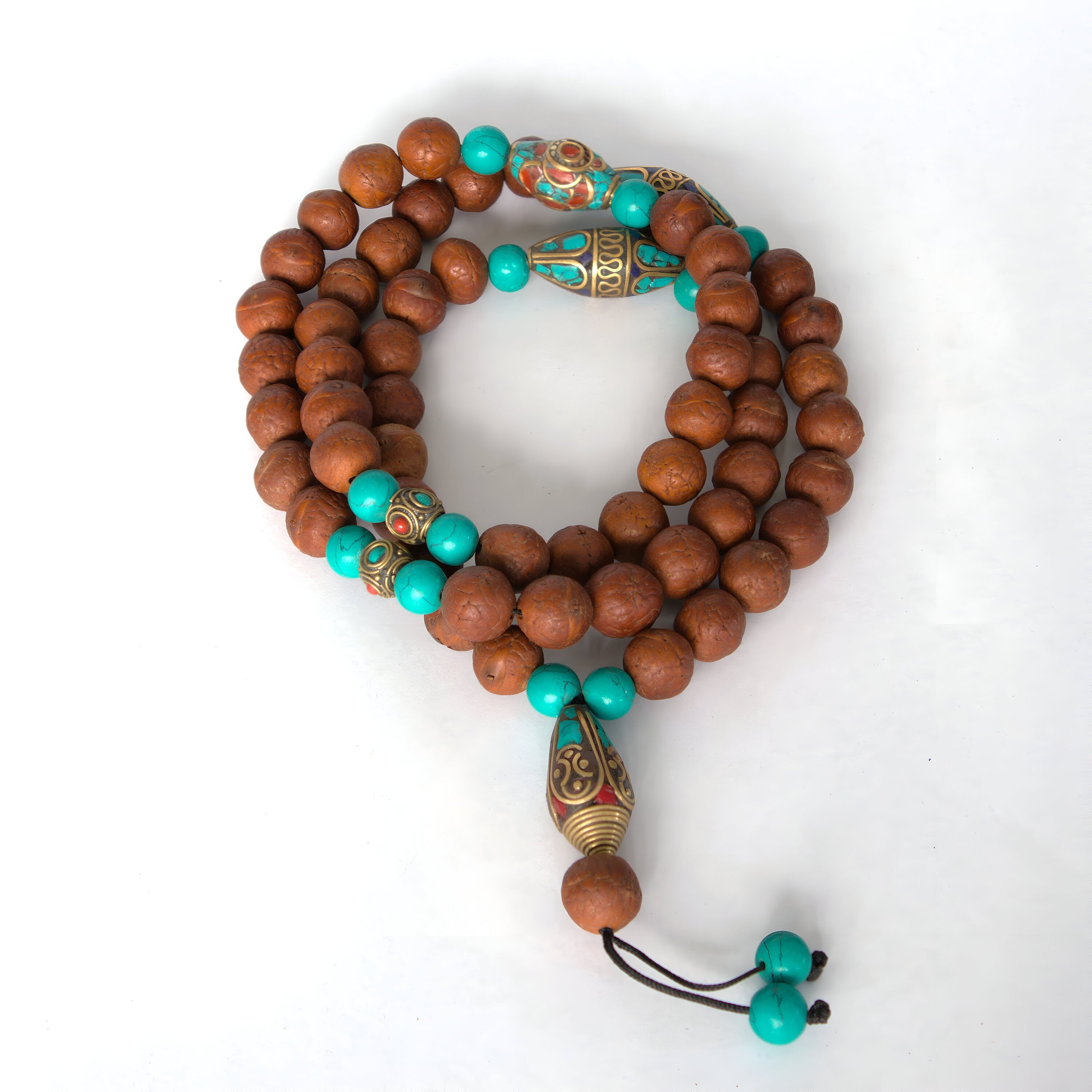 Tibetan Buddha Chitta Mala Necklace: Buddhist Prayer Beads