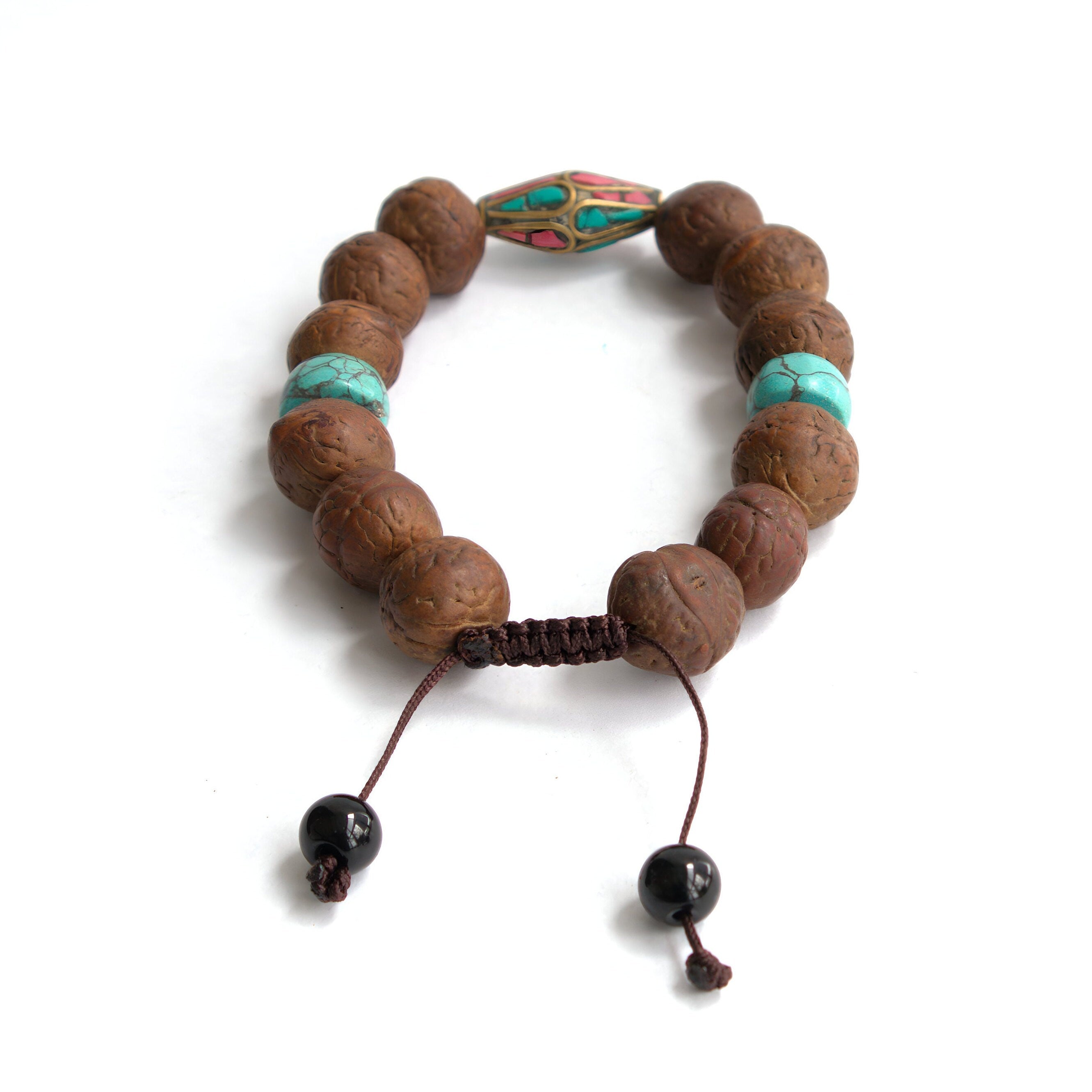 Bodhi Seed Bracelet: Natural Stone Adjustable Prayer Beads