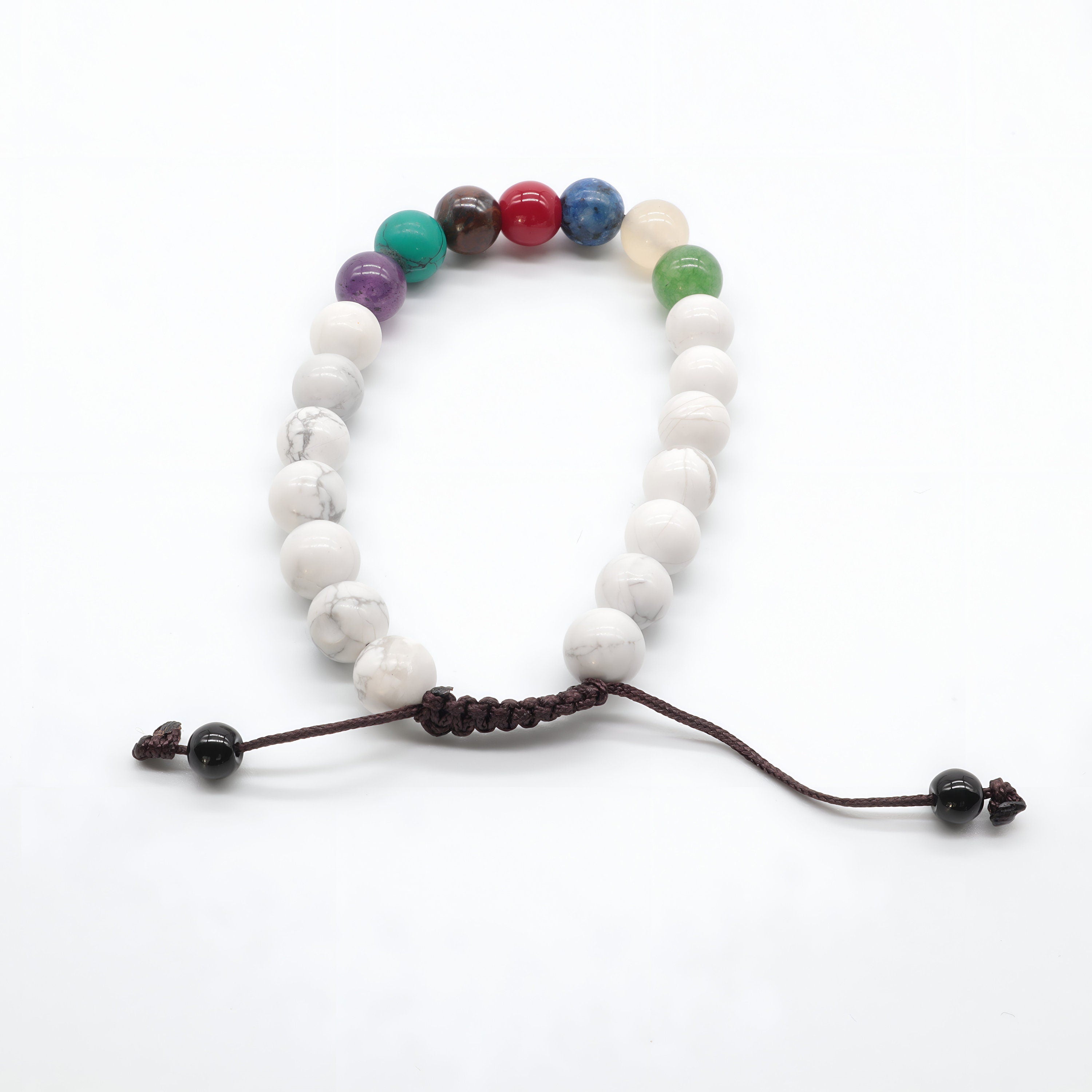 Handmade 7 Chakra Bracelet: Healing Crystal Gemstone Beads