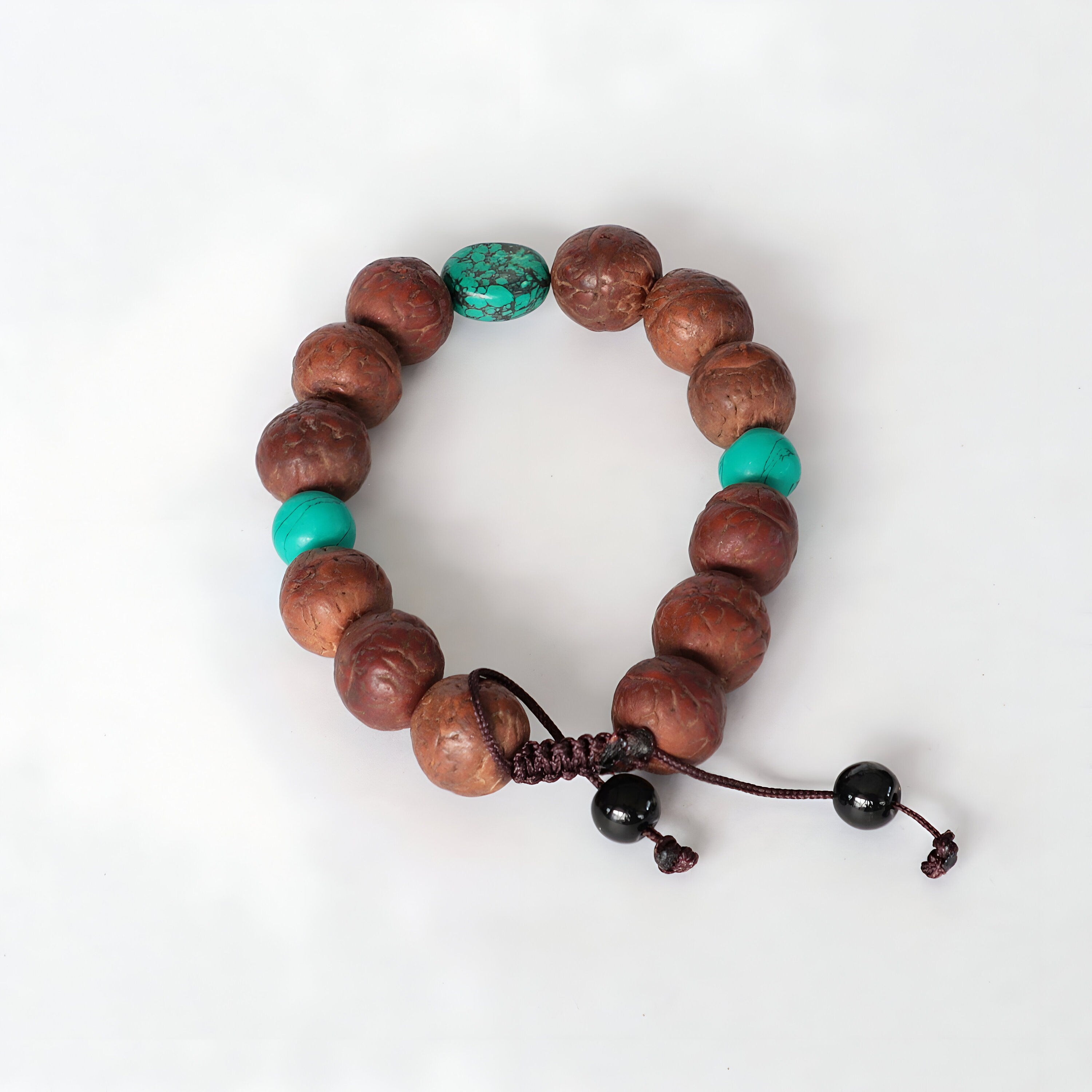 Bodhi Seed Bracelet: Natural Stone Adjustable Prayer Beads