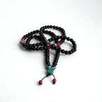Black Obsidian Necklace: Handmade 108 Bead Mala