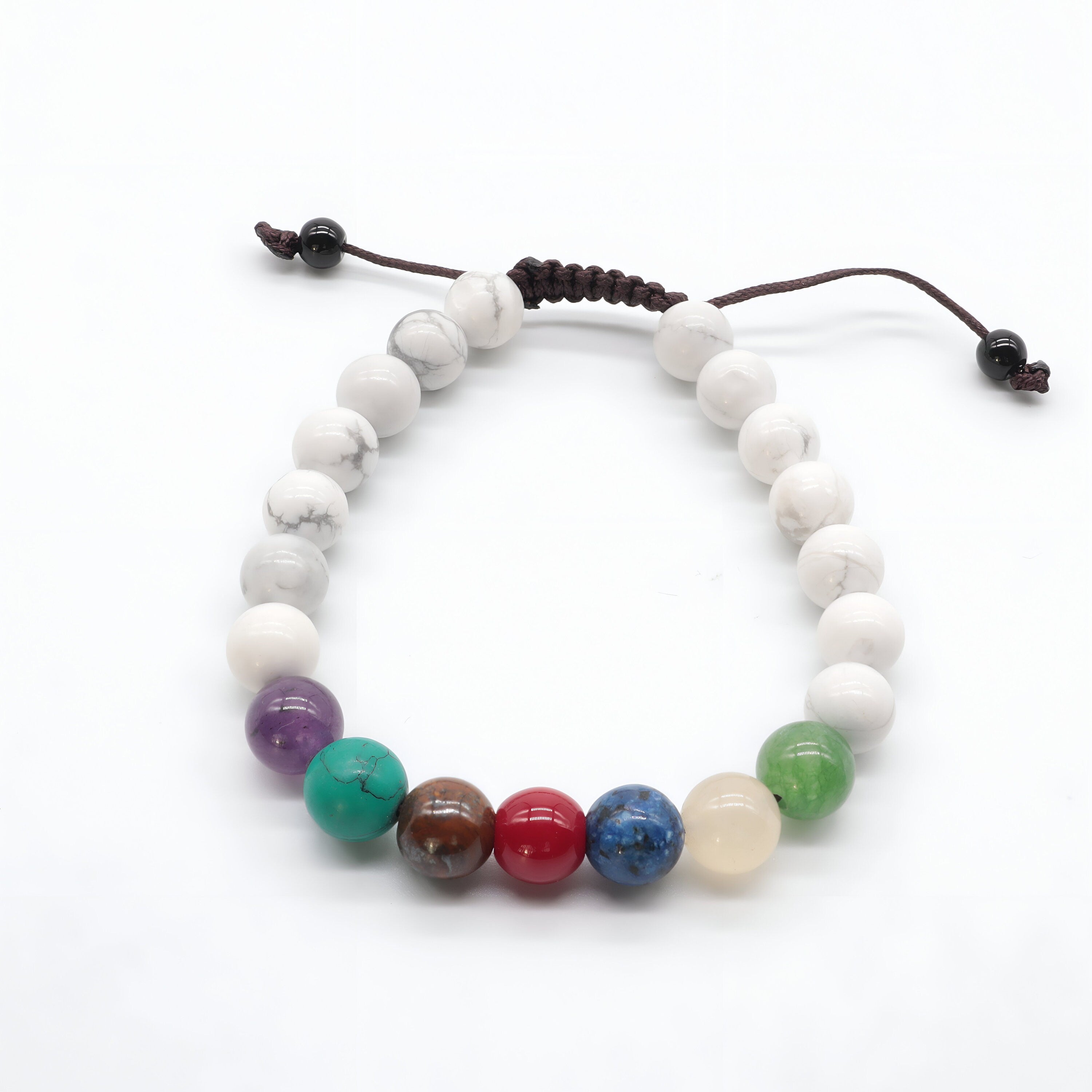 Handmade 7 Chakra Bracelet: Healing Crystal Gemstone Beads
