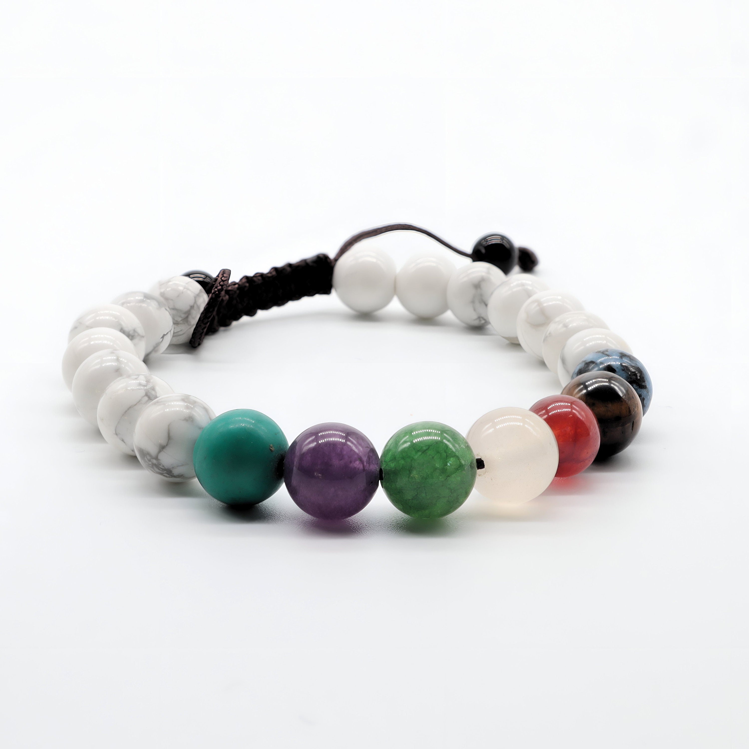 Handmade 7 Chakra Bracelet: Healing Crystal Gemstone Beads