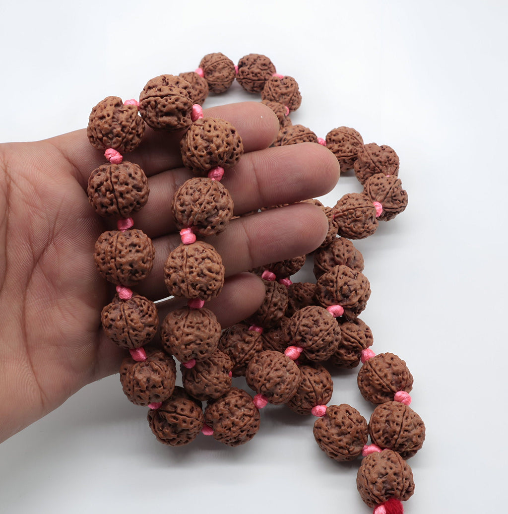 Genuine Himalayan Rudraksha Mala: 54/108 Prayer Beads Rosary