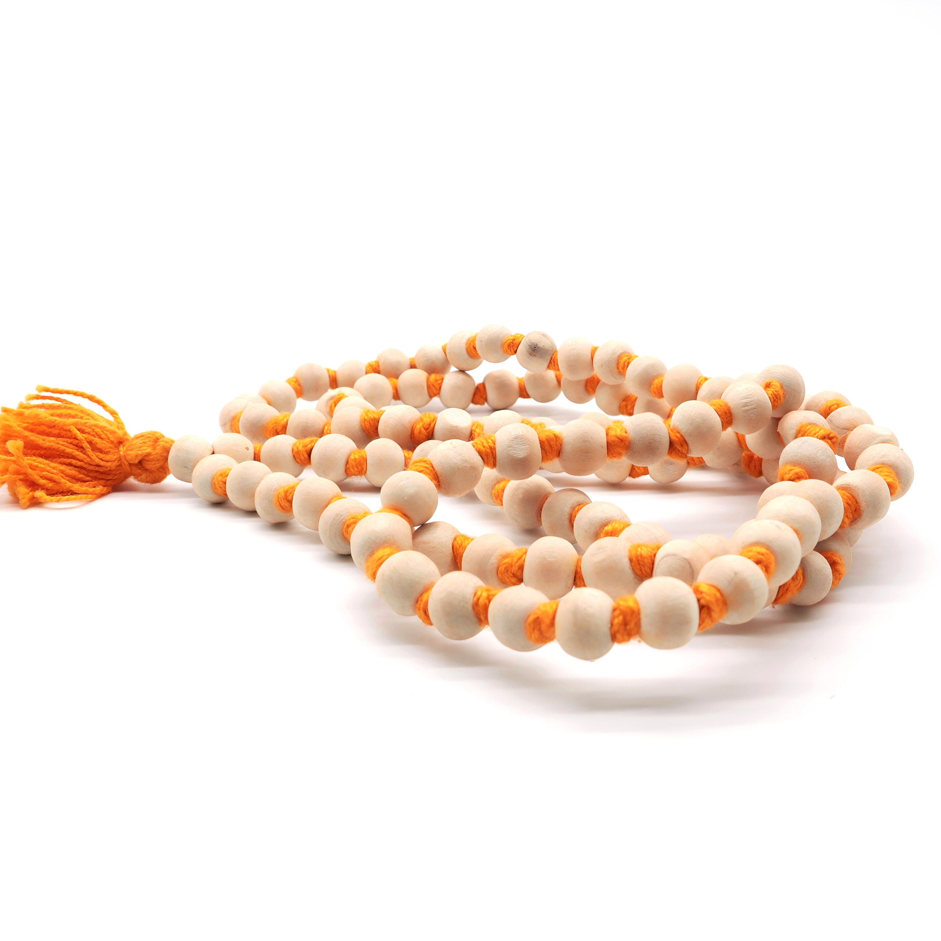 Natural Tulsi Bead Mala Necklace: Holy Kanthi Prayer Beads