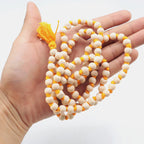 Natural Tulsi Bead Mala Necklace: Holy Kanthi Prayer Beads