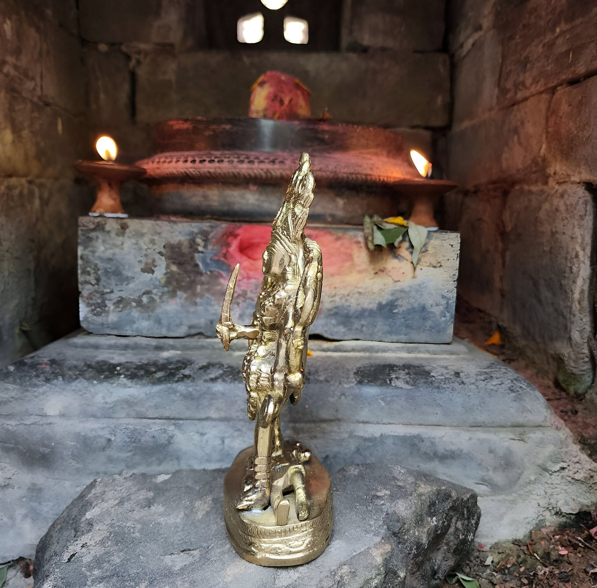 Ma Kali Brass Statue: Divine Mother Protector