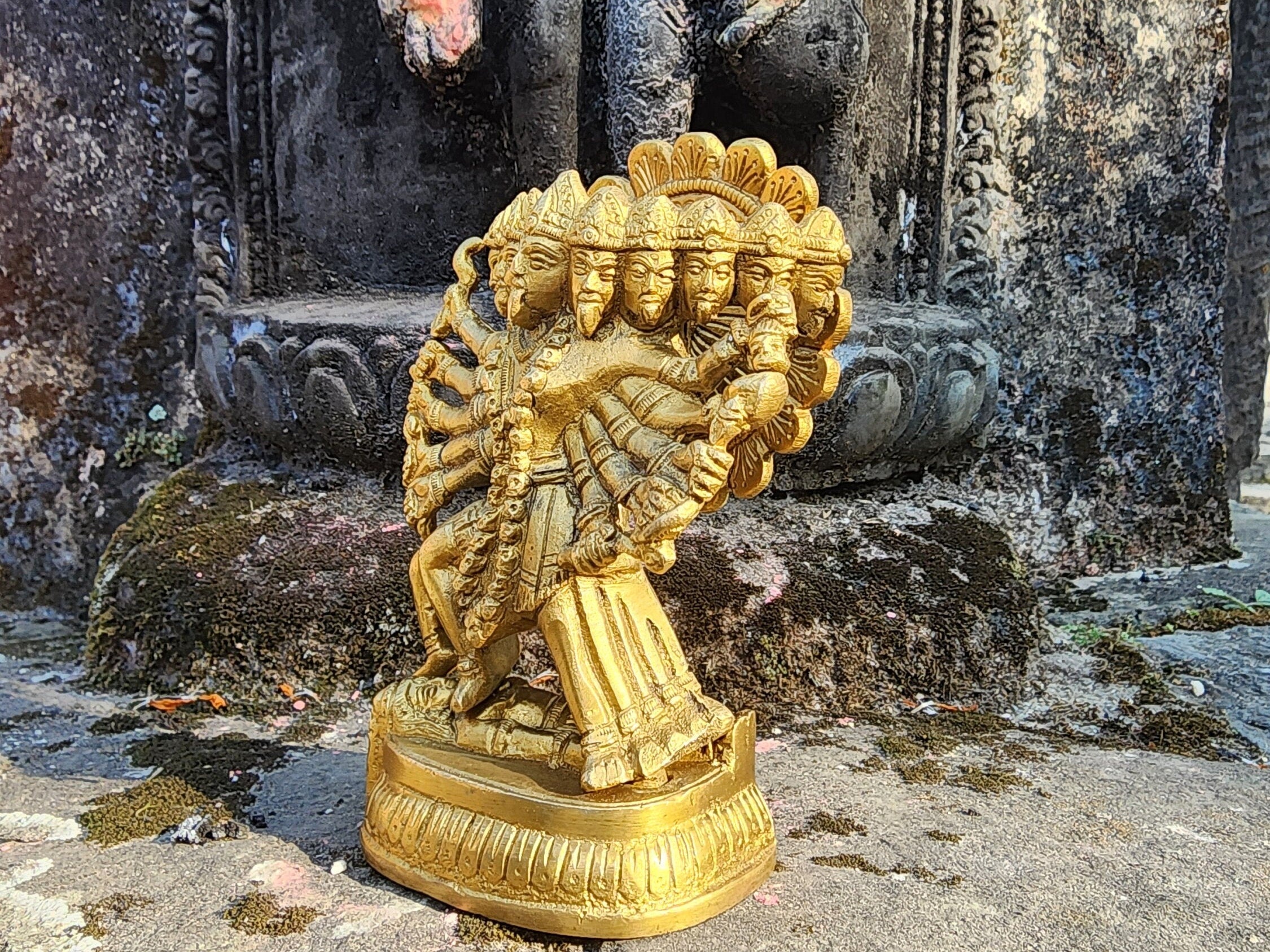 Kali Statue From Pasupatinath - Authentic Goddess Kali Shiva Brass Statue, Mahakali Parvati God Kali Durga Hindu statue