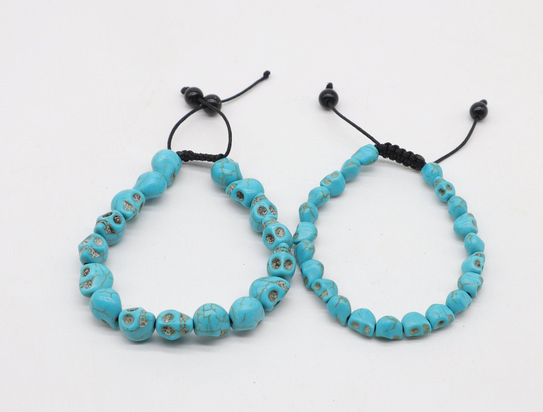 Shiva Kali Bracelet Set: Rudraksha Seed & Howlite Stone, Tibetan Jewelry