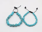 Shiva Kali Bracelet Set: Rudraksha Seed & Howlite Stone, Tibetan Jewelry