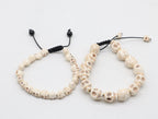 Shiva Kali Bracelet Set: Rudraksha Seed & Howlite Stone, Tibetan Jewelry