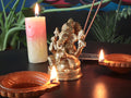 Brass Ganesh Statue: 5-Inch Hindu God Idol, Home Decor