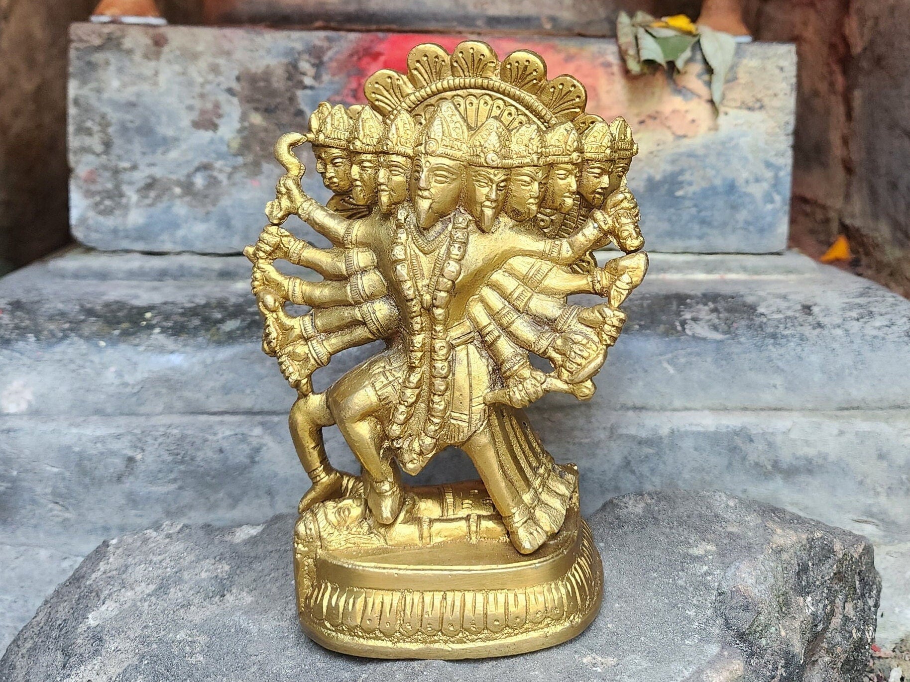 Kali Statue From Pasupatinath - Authentic Goddess Kali Shiva Brass Statue, Mahakali Parvati God Kali Durga Hindu statue
