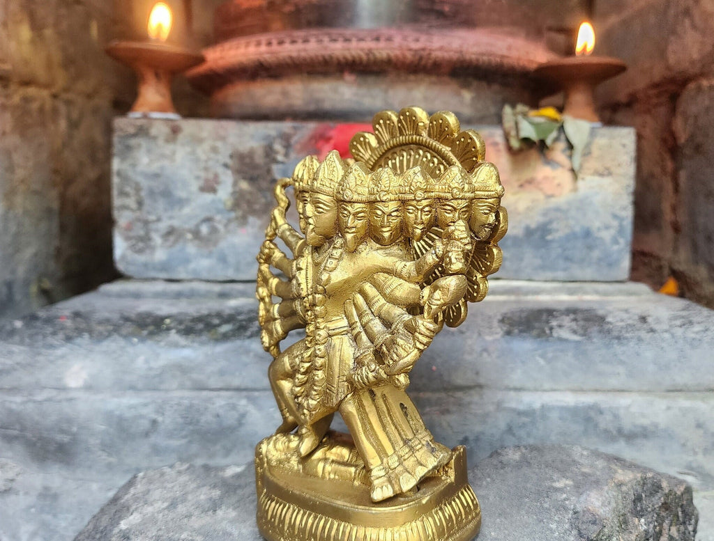 Kali Statue From Pasupatinath - Authentic Goddess Kali Shiva Brass Statue, Mahakali Parvati God Kali Durga Hindu statue