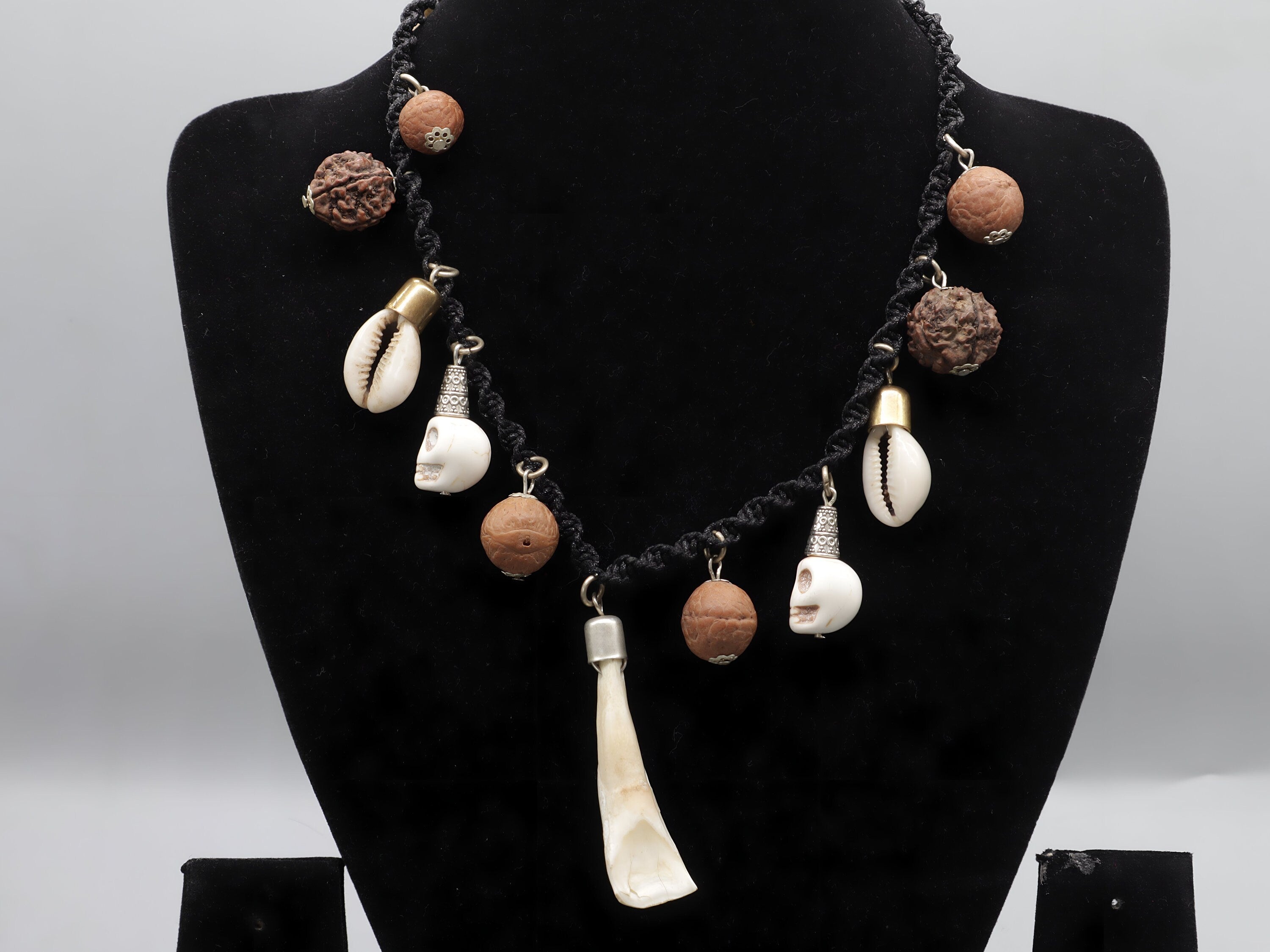 Protection Spell Divine Darkness Tantric Mala | Balance and Faith Ma Kali Shiva Necklace