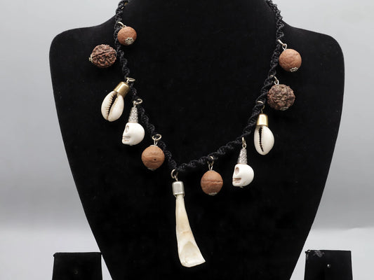 Protection Spell Divine Darkness Tantric Mala | Balance and Faith Ma Kali Shiva Necklace