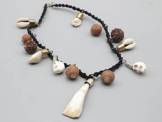 Protection Spell Divine Darkness Tantric Mala | Balance and Faith Ma Kali Shiva Necklace