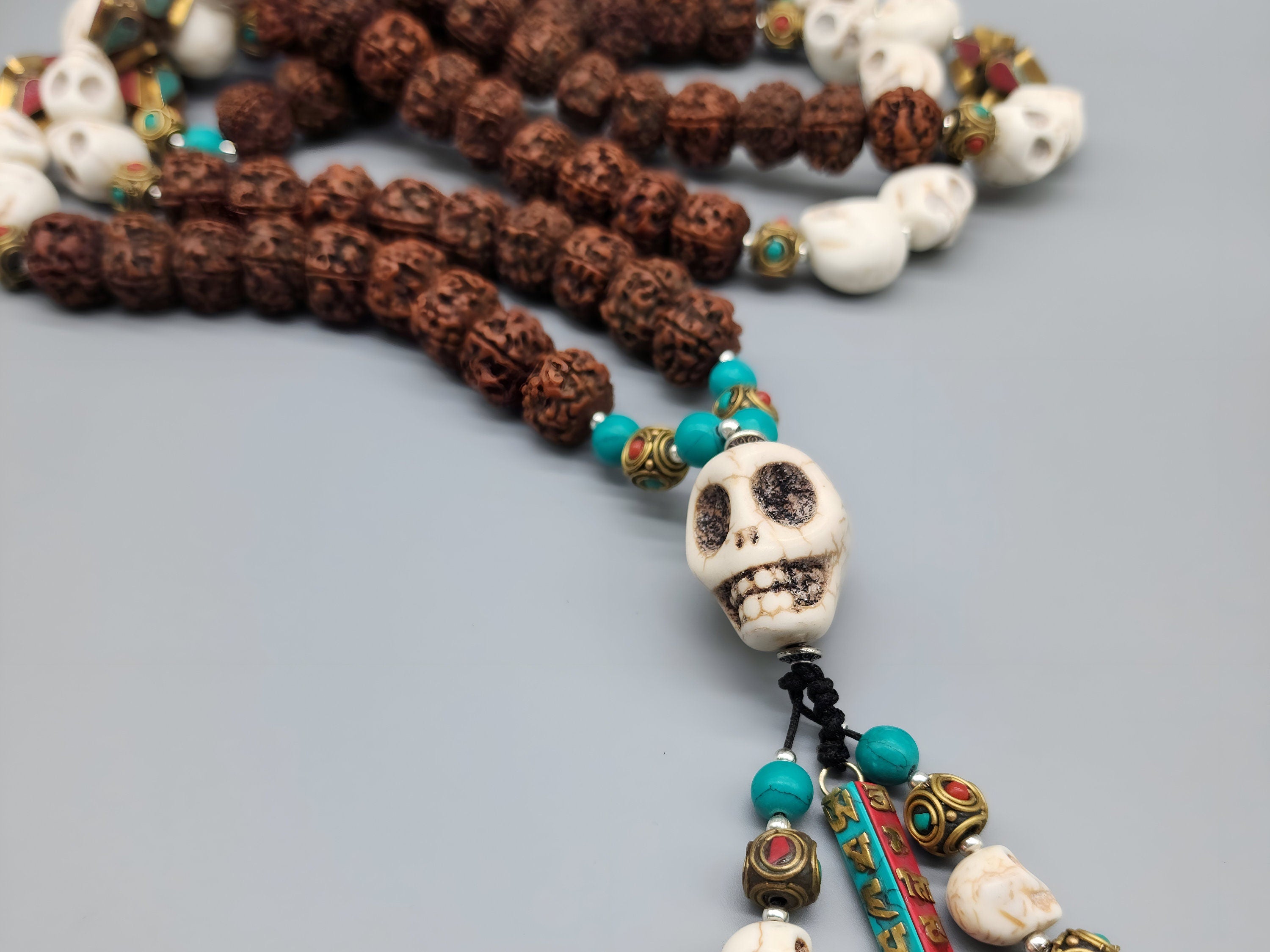 Shaman Of Peace and Protection Tibetan Shiva Kali Beaded Necklace