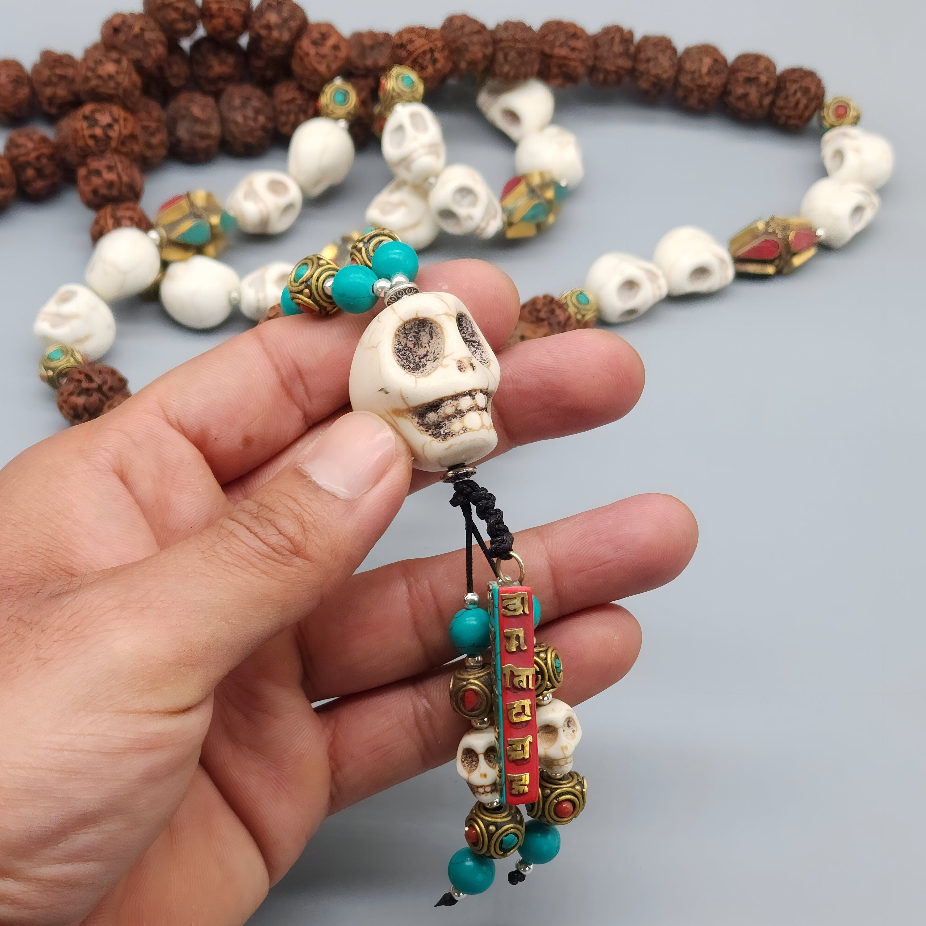 Shaman Of Peace and Protection Tibetan Shiva Kali Beaded Necklace
