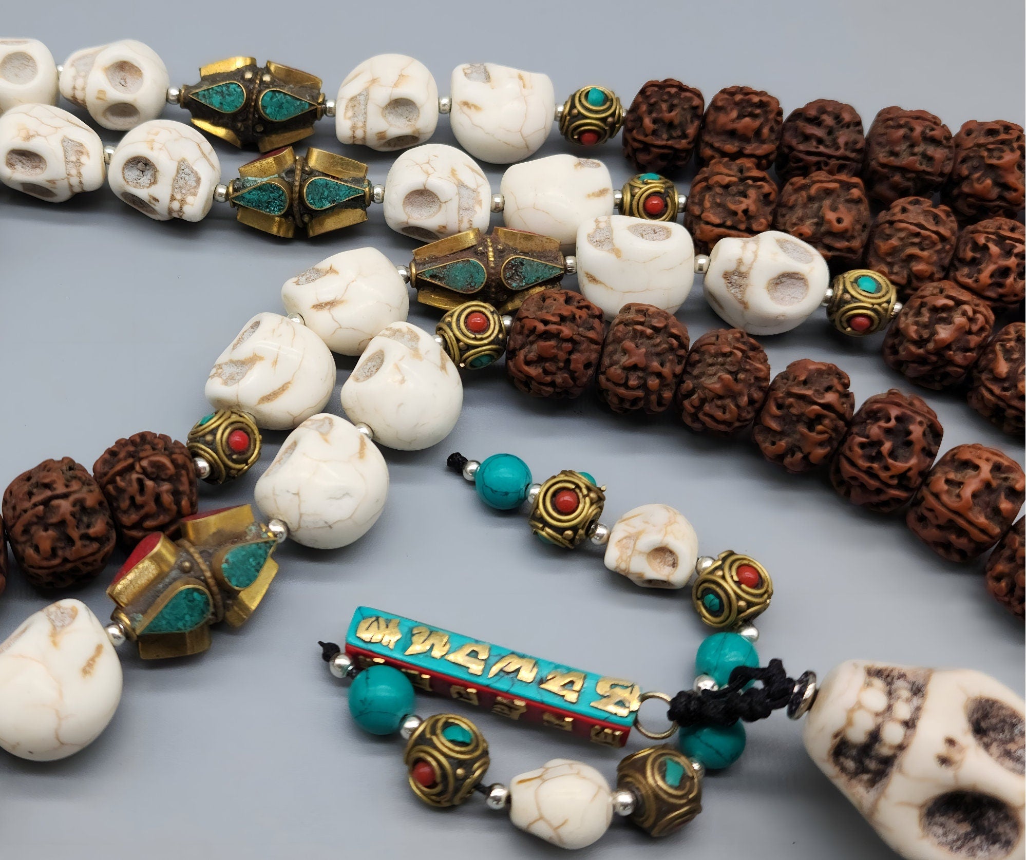 Shaman Of Peace and Protection Tibetan Shiva Kali Beaded Necklace