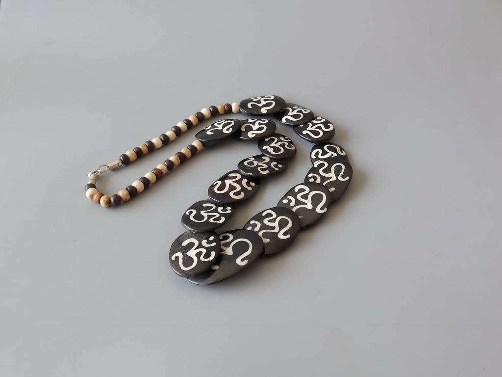 Handcrafted Tibetan Om Necklace and Bracelet Set