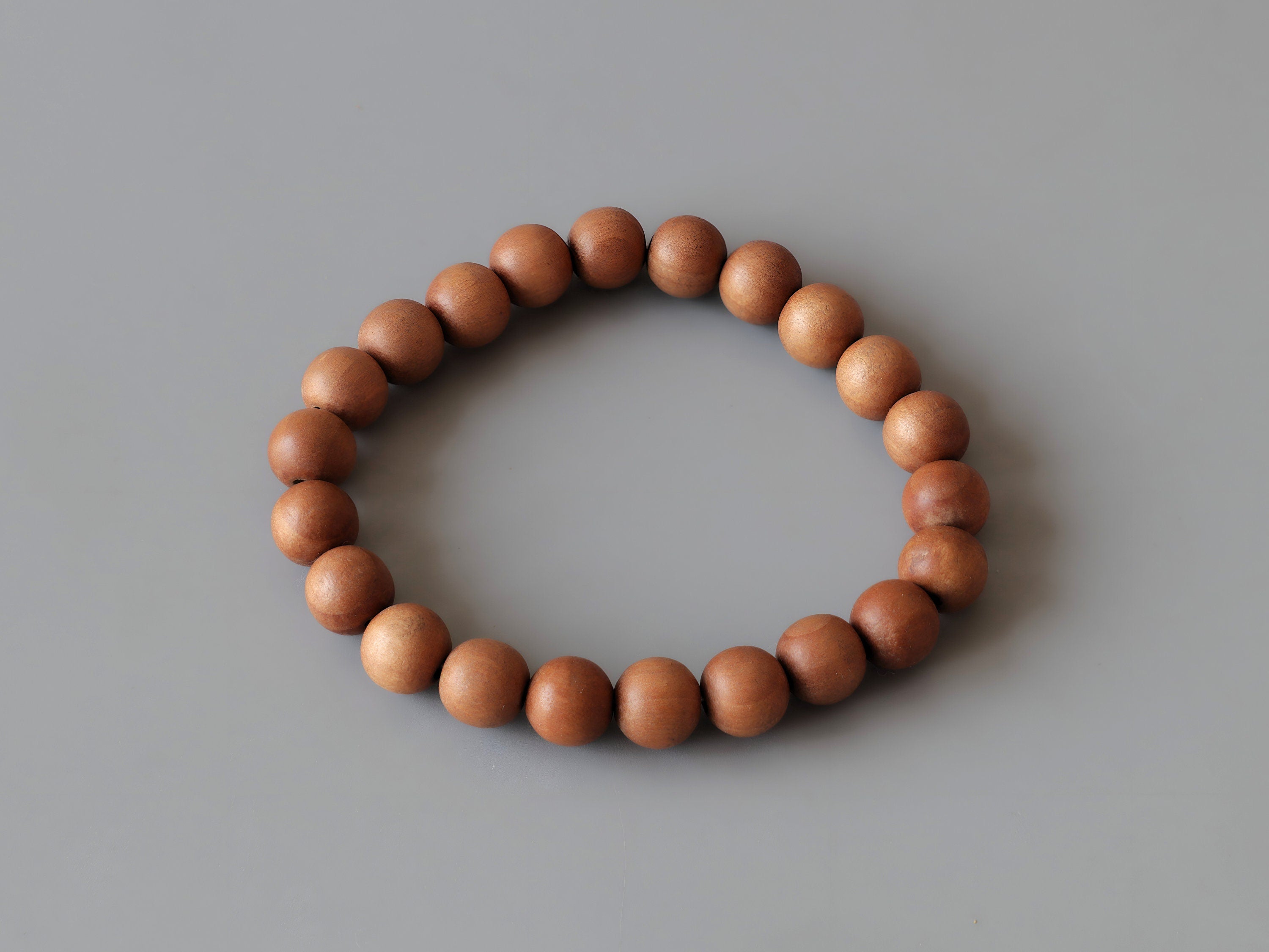 Natural Sandalwood Mala Necklace & Bracelet Set - Nepal Wood Beads