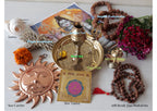 Lord Shiva Divine Puja Set: Brass Idol, Rudraksha Mala, Trishul & Yantra