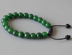Green Jade Mala Necklace: 108 Prayer Beads, Handmade in Nepal