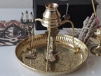 Lord Shiva Divine Puja Set: Brass Idol, Rudraksha Mala, Trishul & Yantra