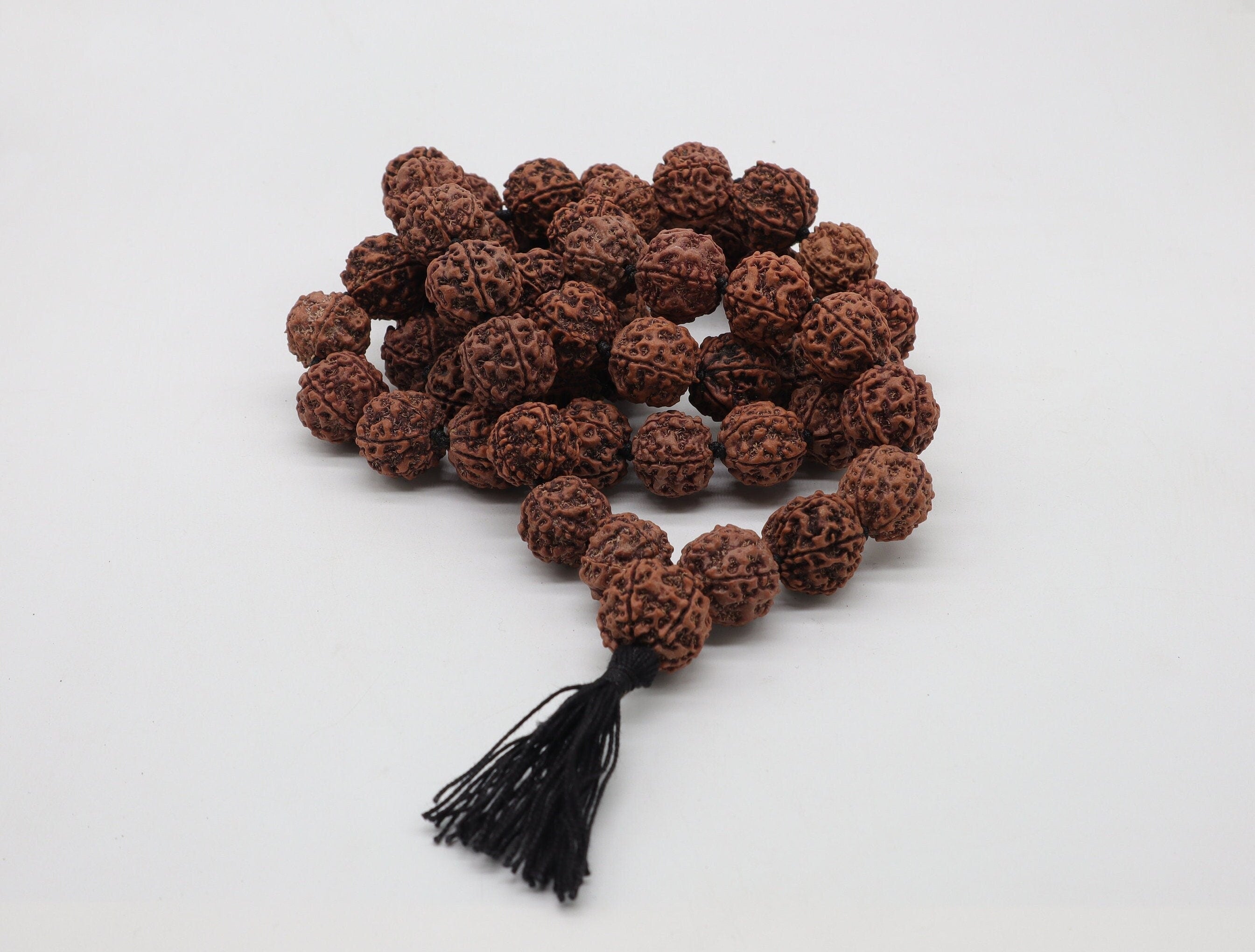 Genuine Himalayan Rudraksha Mala: 54/108 Prayer Beads Rosary