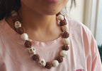 Om Kali Shiva Mala: Rudraksha, Howlite & Skull Prayer Beads