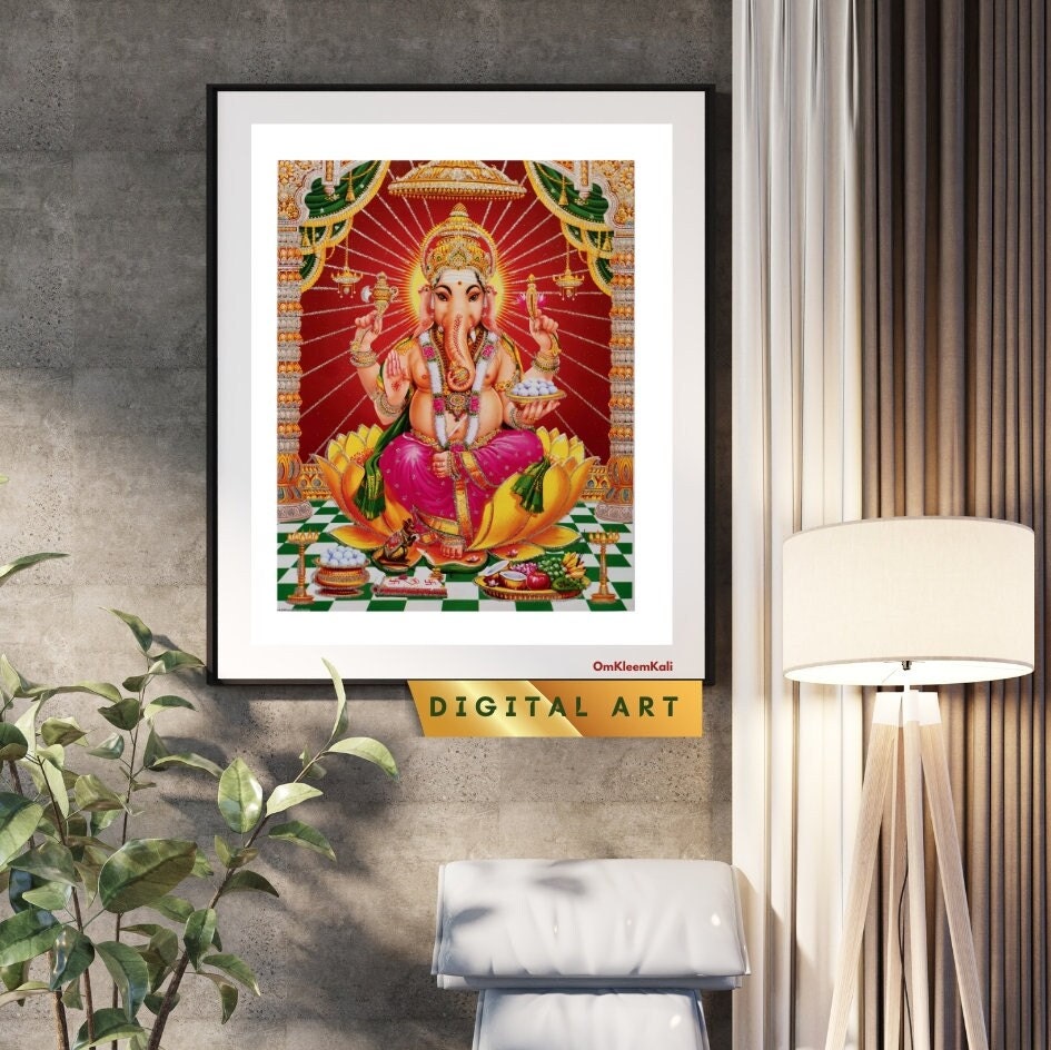 God Ganesh Poster: Hindu Deity Print for Meditation (Digital Download)