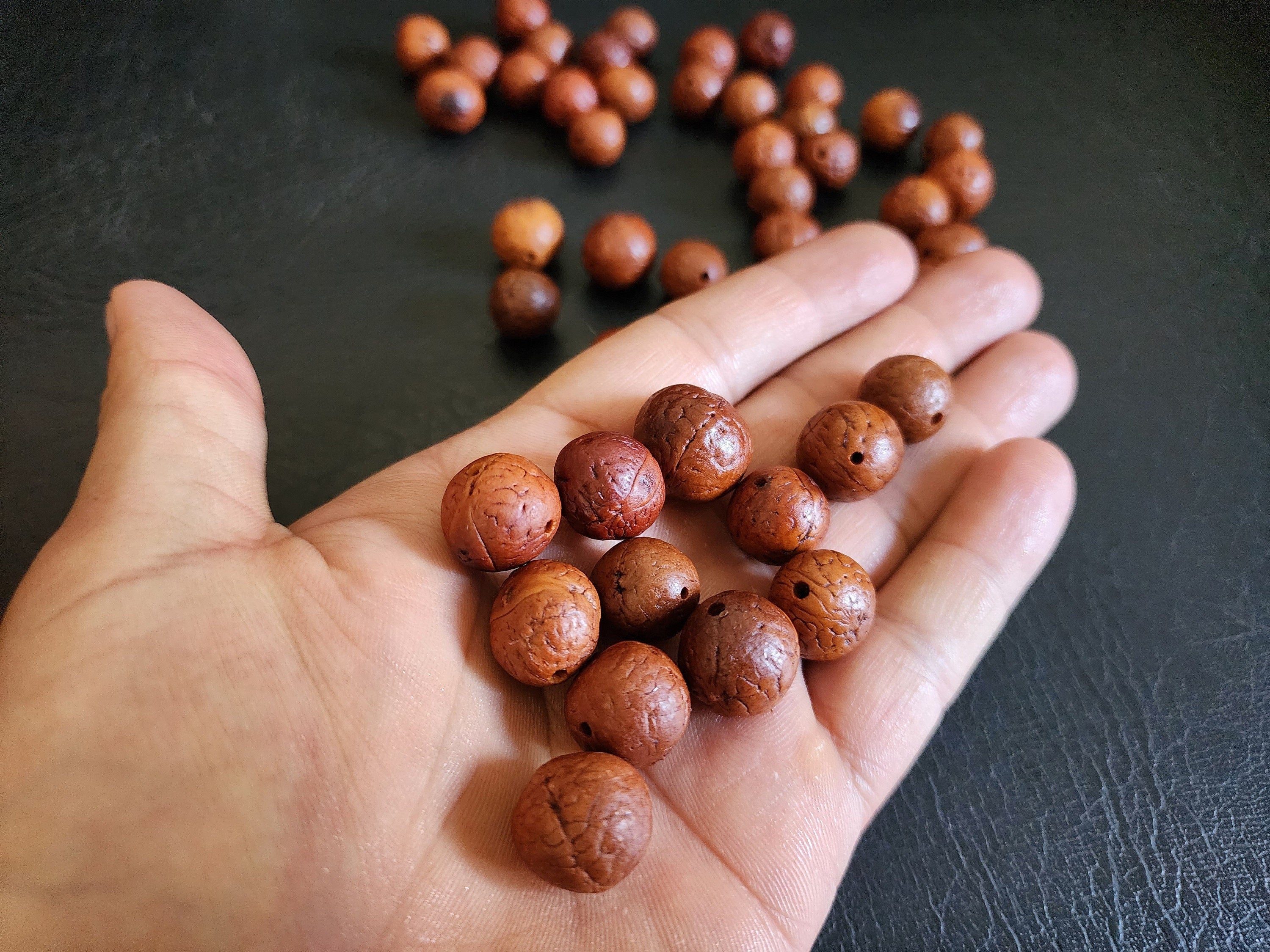 Aged Bodhi Seed Beads: Tibetan Buddhist Mala Making Supplies