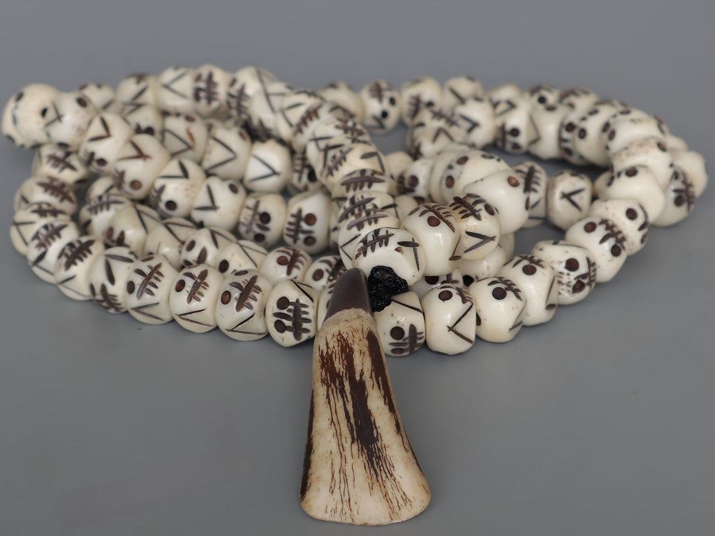 Skull Bone Buffalo Tantric Meditation Prayer Beads