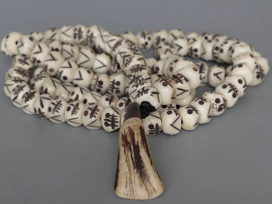 Skull Bone Buffalo Tantric Meditation Prayer Beads