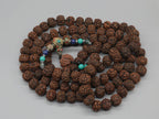 Tibetan Rudraksha Necklace With Natural Stones Spiritual Protection Jewelry