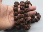Tibetan Rudraksha Mala: Chakra Stone Japa Mala, 108 Beads