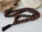Tibetan Rudraksha Mala: 54/108 Japa Prayer Beads, Buddhist Meditation Gift