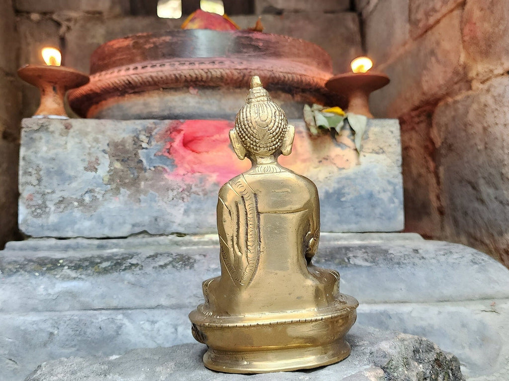 Buddha Statue | Spiritual Energized Brass Statue For Peace and Good Luck | Home Decor
