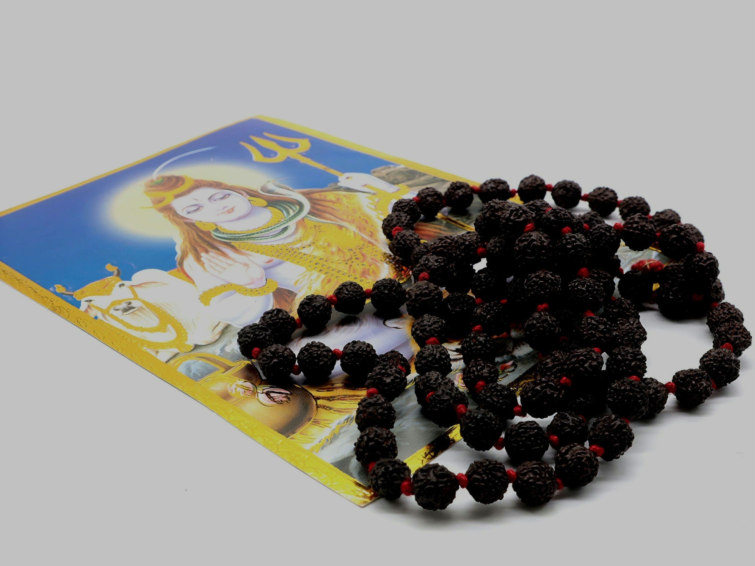 108 Rudraksha Seed Mala: Genuine Prayer Beads for Meditation