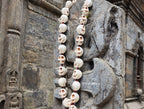 30mm Kali Skull Mala Necklace: Sacred Tantric Beads, Spiritual Protection