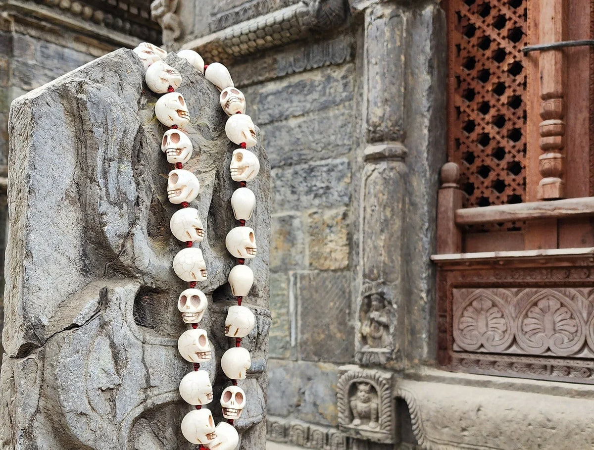 30 mm Kali Skull Mala Sacred Tantric Beads