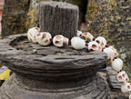 30mm Kali Skull Mala Necklace: Sacred Tantric Beads, Spiritual Protection