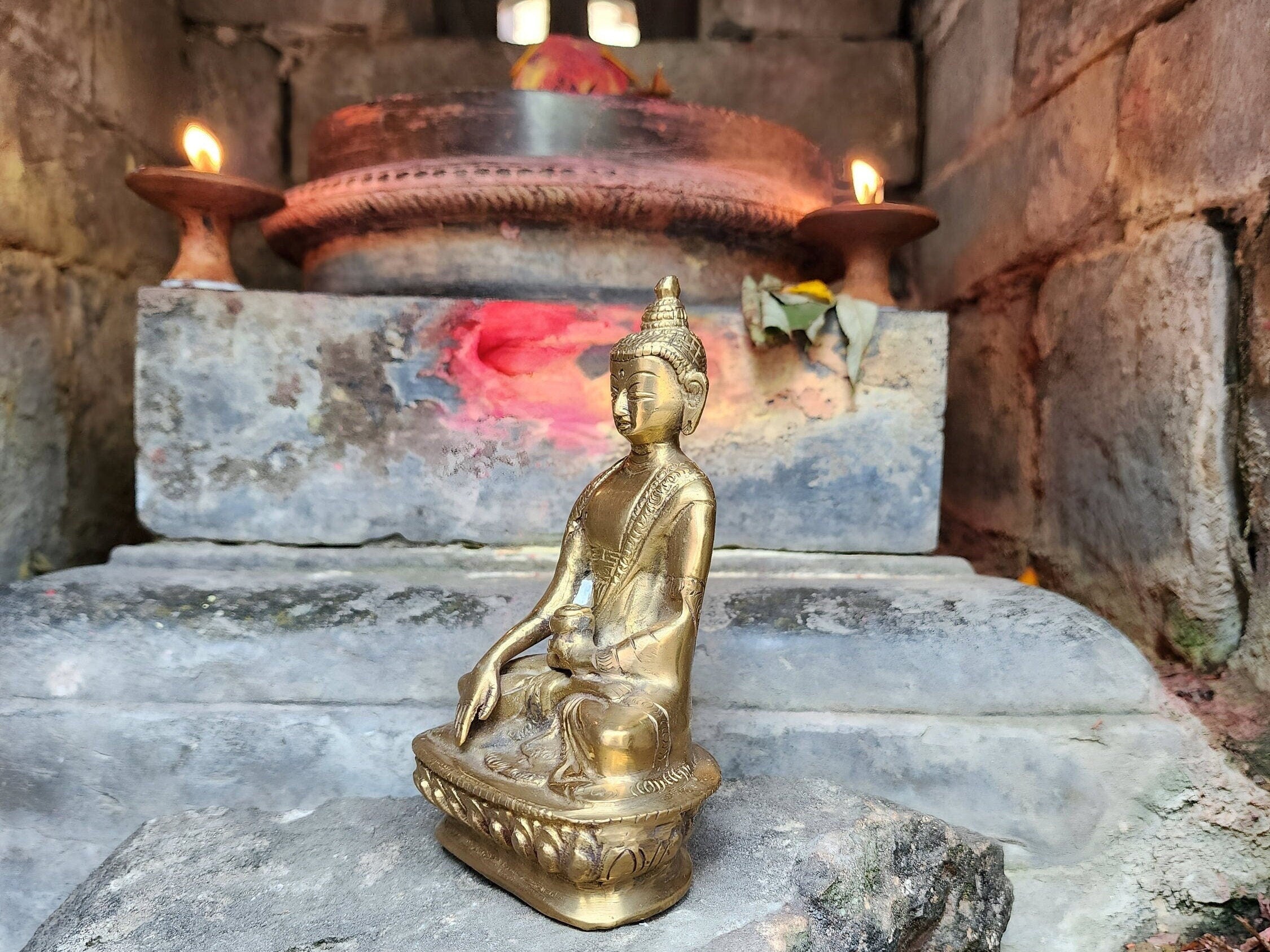 Buddha Statue | Spiritual Energized Brass Statue For Peace and Good Luck | Home Decor
