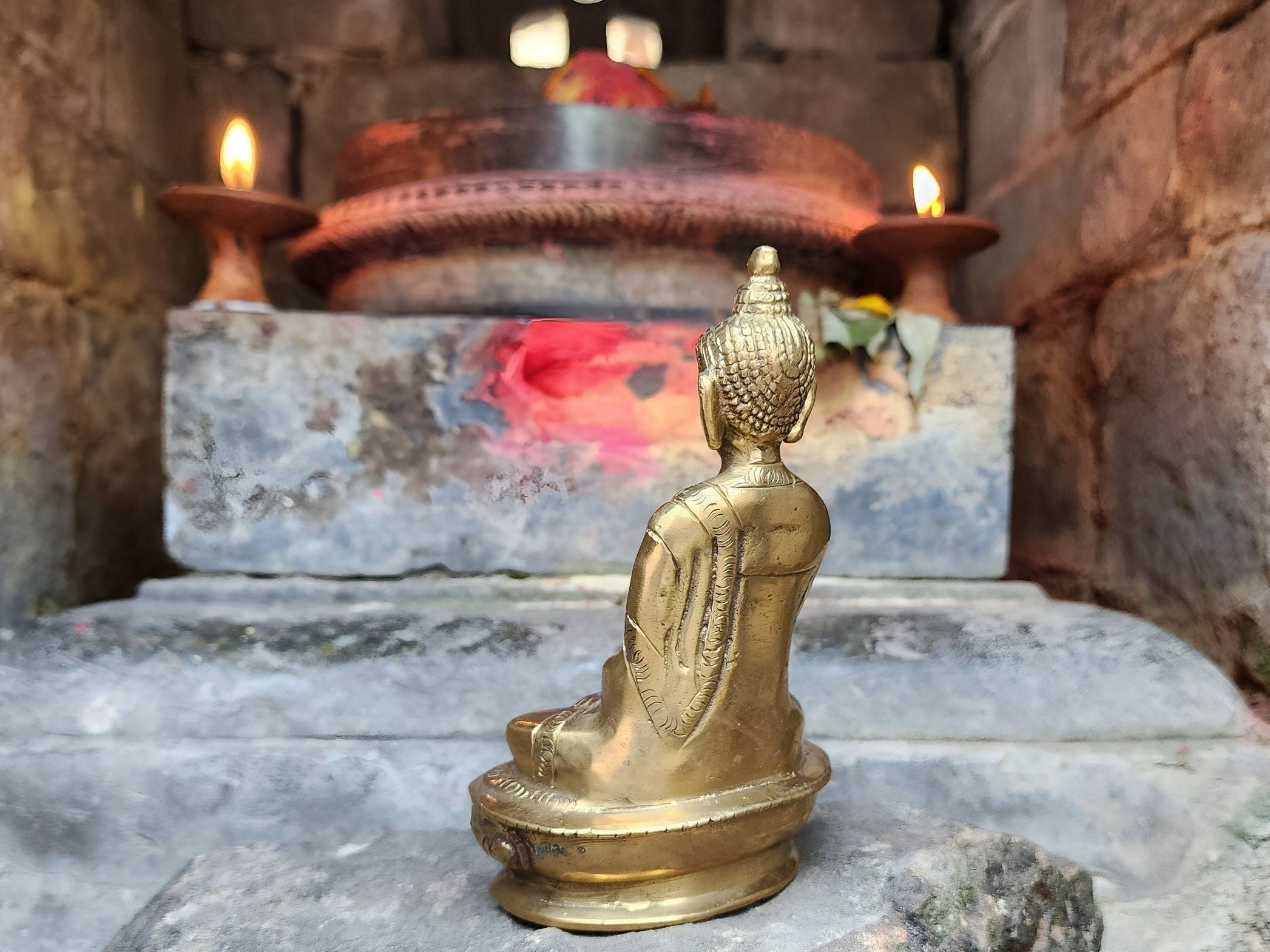 Buddha Statue | Spiritual Energized Brass Statue For Peace and Good Luck | Home Decor