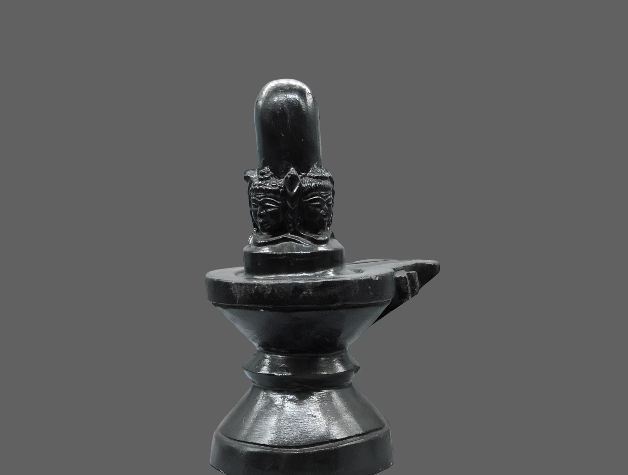 Chaturmukhlinga: Sacred Four-Faced Shiva Linga, Natural Handcarved Stone Statue From Nepal