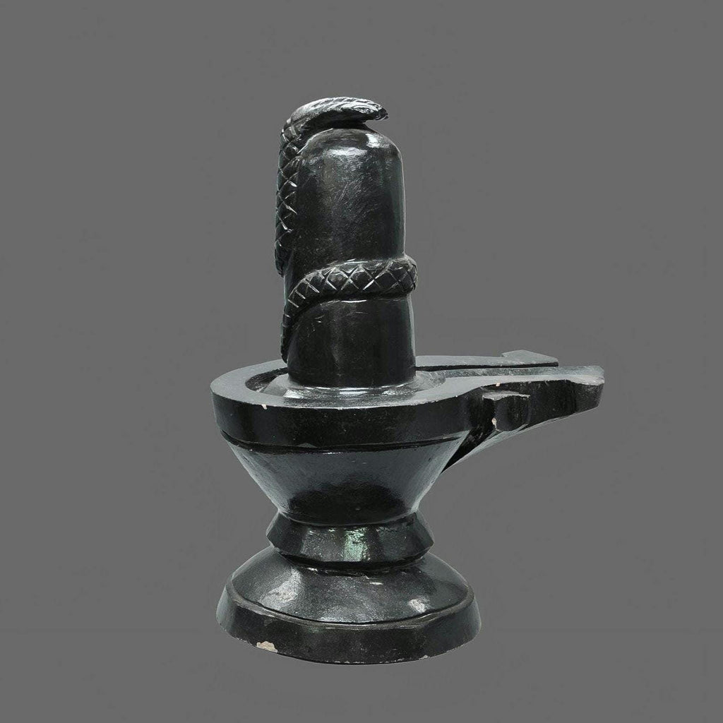 Large Shiva Lingam With Vasuki Naga, Hand Carved Statue For Temple, Home, Office, Garden