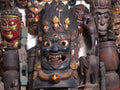 Vintage 50 Years Old Bhairav Mask, Large Antique Wood Mask, Tibetan Artistry